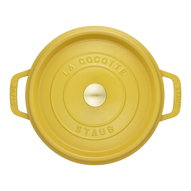 STAUB ストウブ　シトロン　限定色　ラウンドココット24cm ストウブ 鋳物ホーロー鍋 ピコ・ココット 24 cm ラウンド シトロン