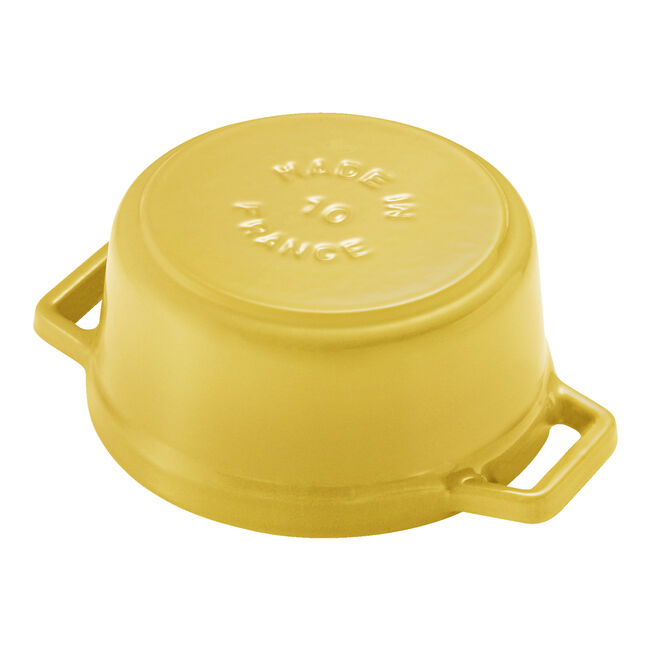 新品未使用 ストウブ ココットラウンド 10㎝ シトロン　ブラスノブ ストウブ 鋳物ホーロー鍋 ピコ・ココット 10 cm, ラウンド, シトロン