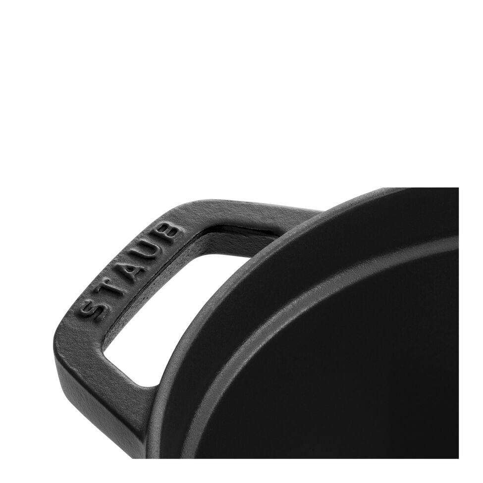 ストウブ 鋳物ホーロー鍋 ピコ・ココット 15 cm, オーバル, ブラック