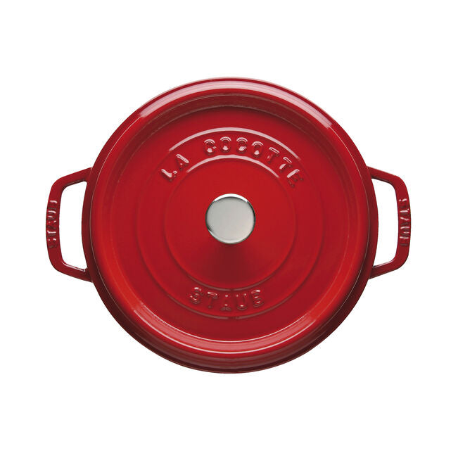 STAUB ストウブ 鋳物ホーロー鍋 ピコ・ココット 24cm ラウンドチェリ ストウブ 鋳物ホーロー鍋 ピコ・ココット 24 cm, ラウンド, チェリー