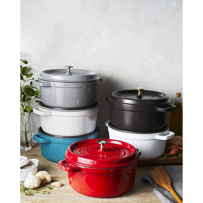 STAUB ストウブ ピコ ココット ラウンド 24cm チェリー IH対応 staub