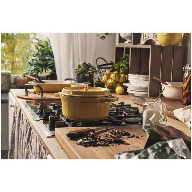 STAUB ストウブ ピコ・ココット ラウンド　22cm　★シトロン★ Amazon｜staub ストウブ 「 ピコ ココット ラウンド シトロン 22cm